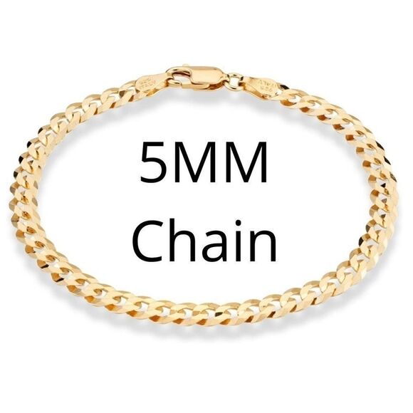 Men’s 18k Gold over Sterling Silver Bracelet - Picture 1 of 5
